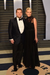 James Corden and Julia Carey