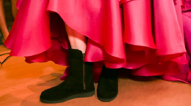 Models Spotted Uggs Marchesa NYFW Show