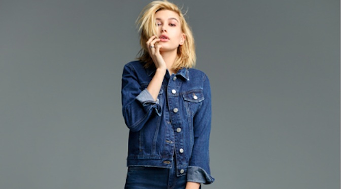 Hailey Baldwin Strikes Pose Topshop