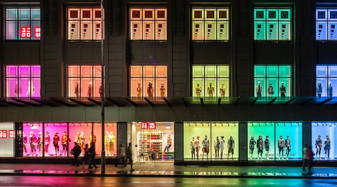 Uniqlo store front colorful image