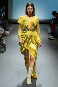 Model on the catwalk