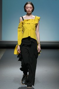 Model on the catwalk