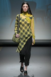 Model on the catwalk