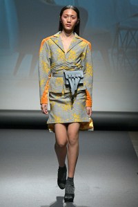Model on the catwalk