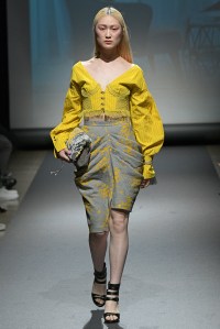 Model on the catwalk