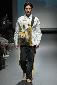 Model on the catwalk