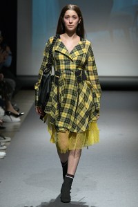 Model on the catwalk