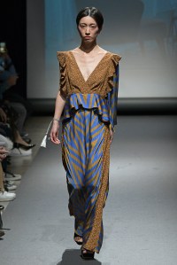 Model on the catwalk
