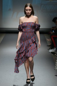 Model on the catwalk