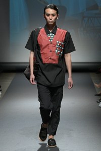Model on the catwalk