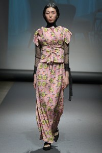 Model on the catwalk