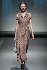 Model on the catwalk