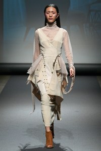 Model on the catwalk