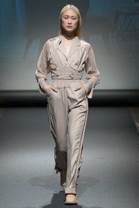 Model on the catwalk