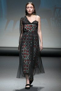 Model on the catwalk