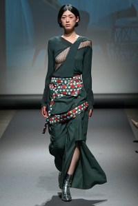Model on the catwalk