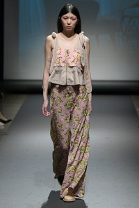 Model on the catwalk