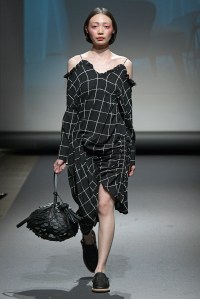 Model on the catwalk