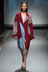 Model on the catwalk