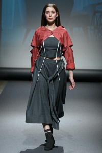 Model on the catwalk