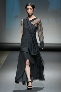 Model on the catwalk