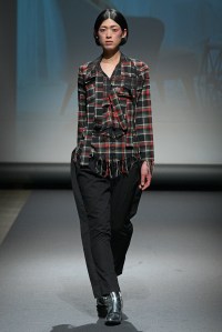 Model on the catwalk