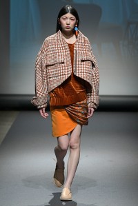 Model on the catwalk
