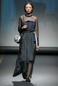 Model on the catwalk