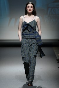 Model on the catwalk
