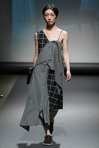 Model on the catwalk