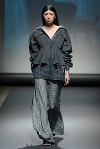 Model on the catwalk