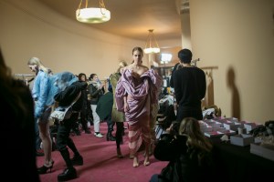 Backstage at Y/Project RTW Fall 2018