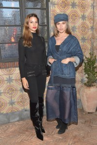 Kenya Kinski-Jones and Lana Zakocela attend Saks Fifth Avenue X Attico Dinner at AOC Wine Bar on April 11, 2018 in Los Angeles, California. (Photo by Donato Sardella/Getty Images for Saks Fifth Avenue)