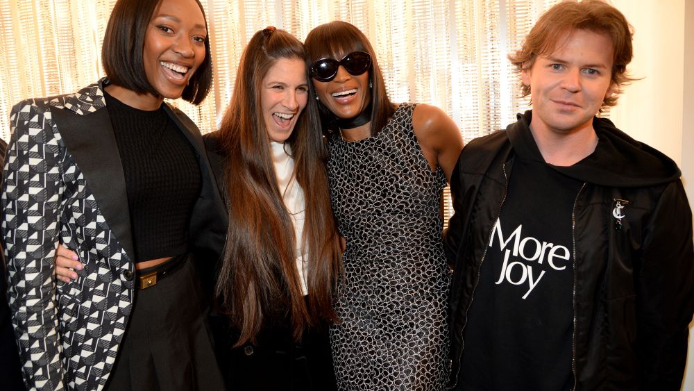 Vanessa Kingori, Elizabeth Saltzman, Naomi Campbell and Christopher Kane