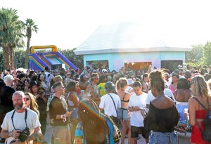 The atmosphere at the Fenty X Puma pool party.