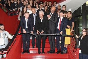 Dario Nardella, Marco Bizzarri, Massimo Rigucci, Sandro Fallani and Francois-Henri Pinault attend Gucci Artlab opening.