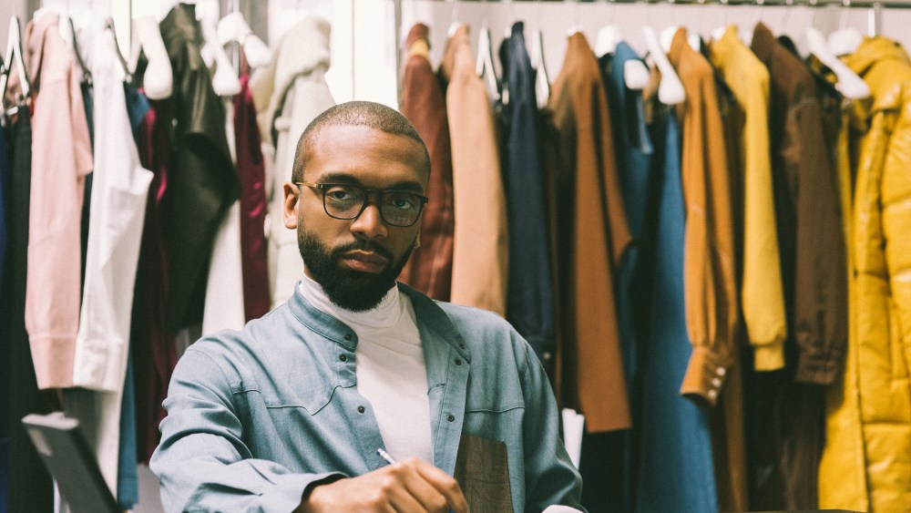 Kerby Jean-Raymond working on his capsule collection for Hennessy