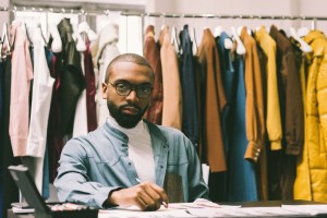 Kerby Jean-Raymond working on his capsule collection for Hennessy