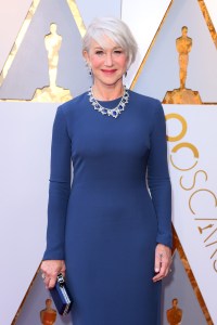 Helen Mirren with a Judith Leiber clutch  at the 90th Annual Academy Awards, 2018.