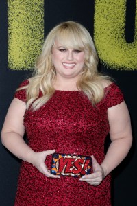 Rebel Wilson with a Judith Leiber clutch at the 'Pitch Perfect 3' film premiere, 2017.