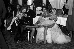 The scene during Loulou de la Falaise and Thadee Klossowski's post-wedding bash (weeks after their marriage ceremony), 1977.