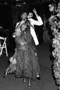 The scene during Loulou de la Falaise and Thadee Klossowski's post-wedding bash (weeks after their marriage ceremony), 1977.