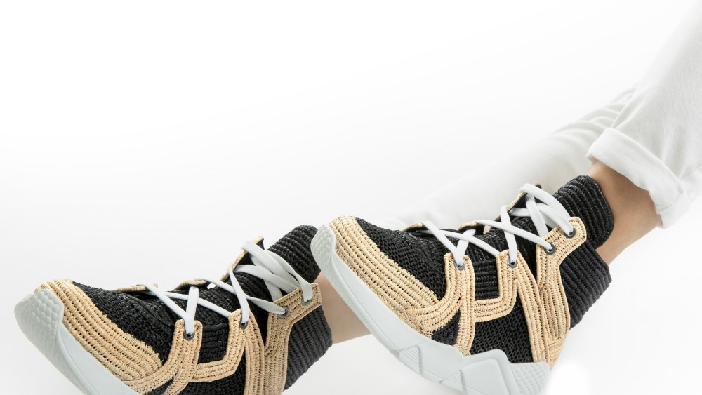 The exclusive Clergerie raffia sneaker.