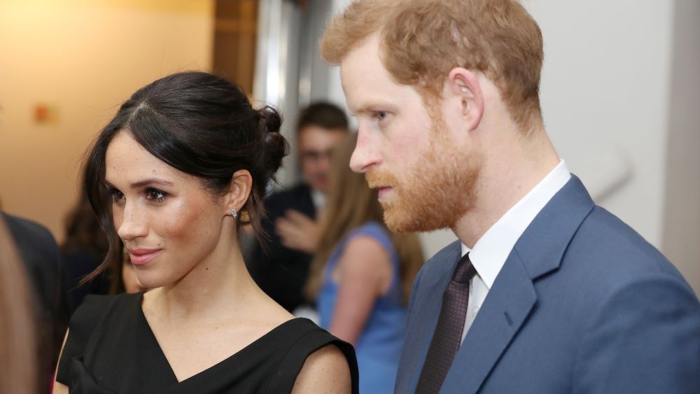 Meghan Markle in Black Halo and Prince Harry attend the Women's Empowerment.