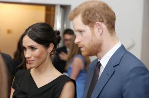 Meghan Markle in Black Halo and Prince Harry attend the Women's Empowerment.