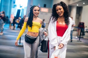 Street style at Beautycon.