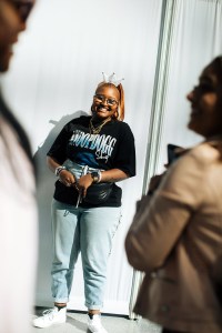 Street style at Beautycon.