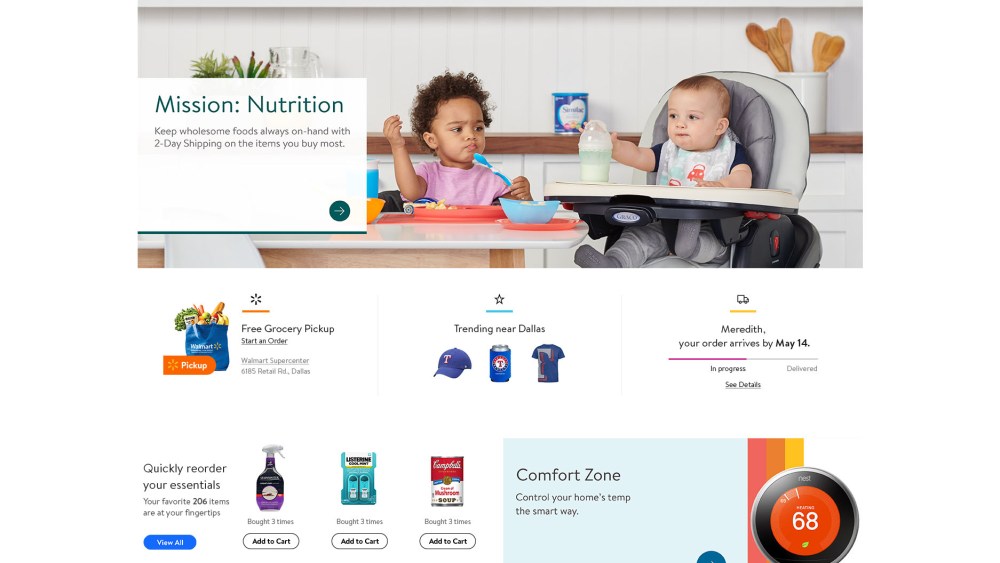 The Walmart website redesign.