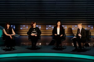 Asia Argento, Laura Boldrini, Ambra Battilana, and Ronan Farrow