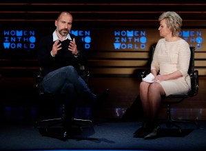 Dara Khosrowshahi and Tina Brown
